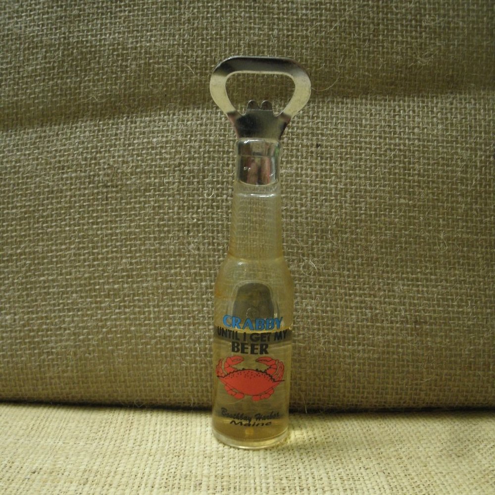 Vintage Crabby Until I Get My Beer Boothbay Harbor Maine Bottle Opener